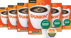 Dunkin' front packaging showing 60-count K-Cup pods and convenience