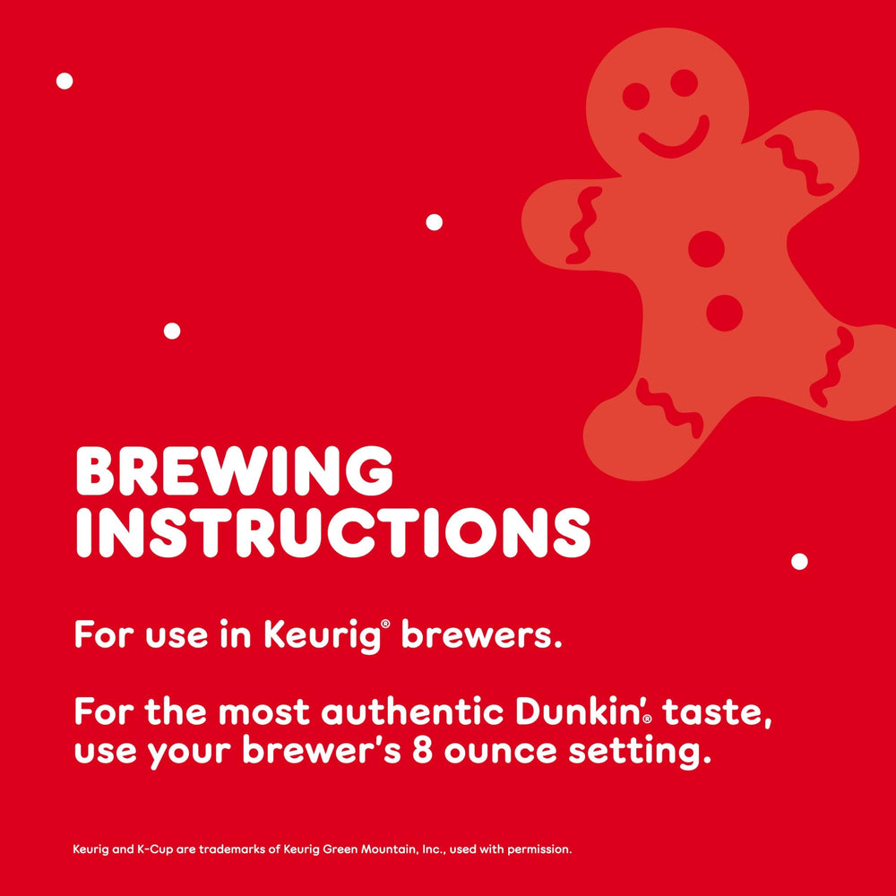 Freshly brewed cup of Dunkin' gingerbread coffee with steam showing warm aroma and festive taste