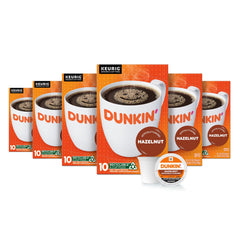 Dunkin' front packaging showing 60-count boxes and brand for pantry convenience
