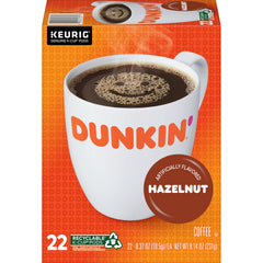 Dunkin' close-up of a K-Cup pod lid highlighting easy single-serve brewing