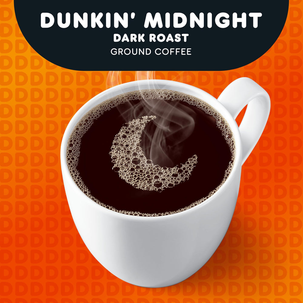 Dunkin' product label close view showing ingredients and roast info for informed choice