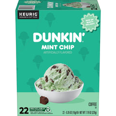 Dunkin' front box showing Mint Chip flavor and 22-count convenience