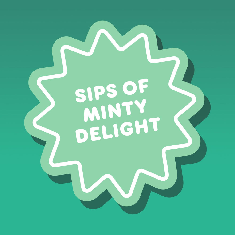 Dunkin' poured cup of Mint Chip coffee showing color and mint aroma