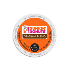 Dunkin' front packaging shot showing pods and convenient 96-count supply