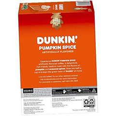 Dunkin' packaging label detail showing ingredient and recycle information