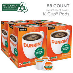 Dunkin' K-Cup pod close-up highlighting pod texture and easy-insert design for fast brewing