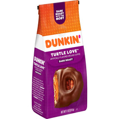 Dunkin' ground coffee close-up showing texture and rich roast for bold flavor