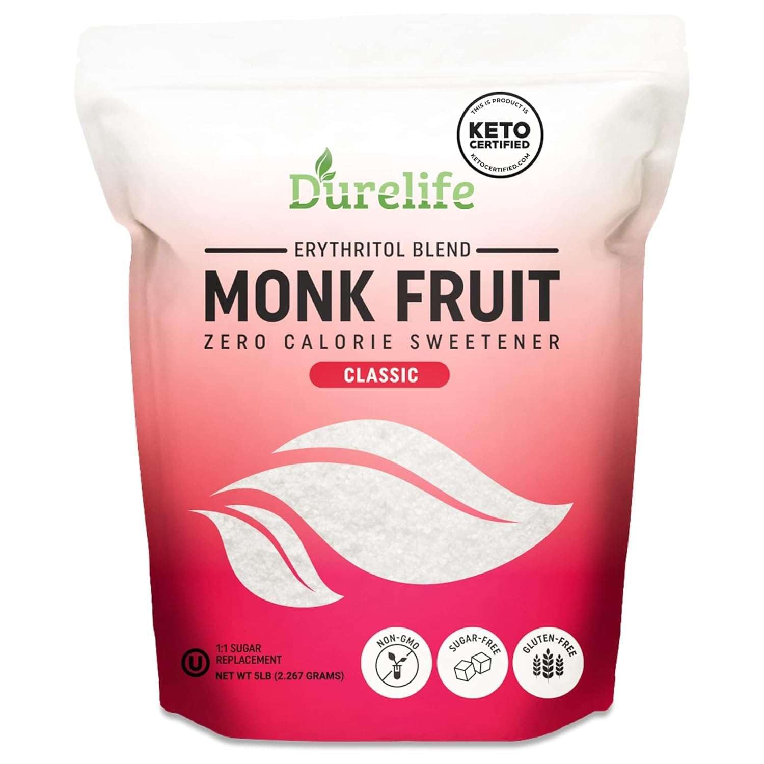 DureLife front packaging showing 5 lb tub and clear label benefit