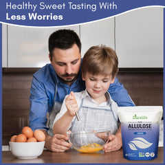 DureLife powdered allulose close-up texture to show fine, sugar-like granules