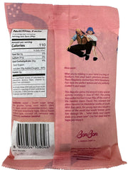 Durham sour wild strawberry fish close-up texture of tart sugar coating and chewy benefit