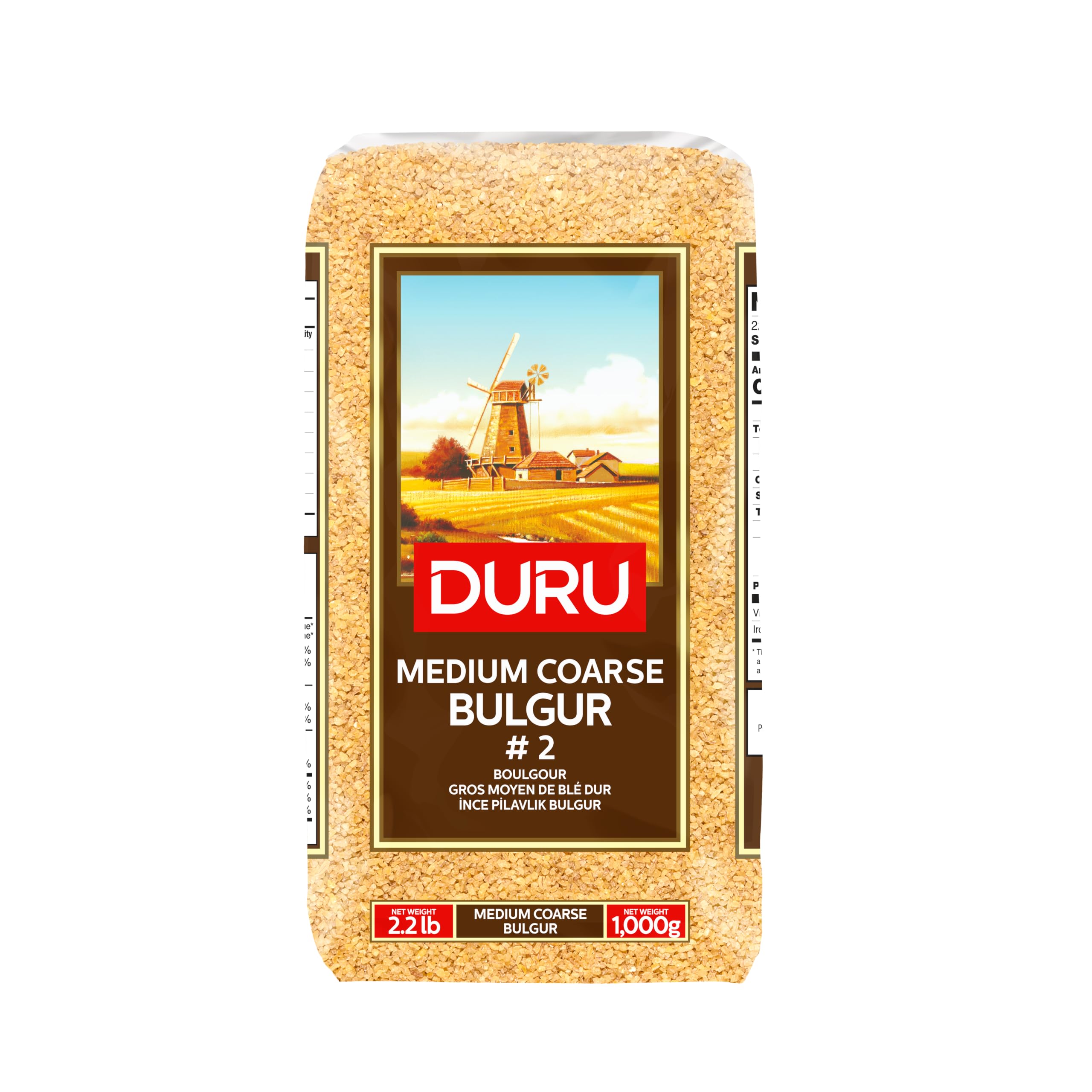 Duru front packaging showing 1000g bag and product information benefits