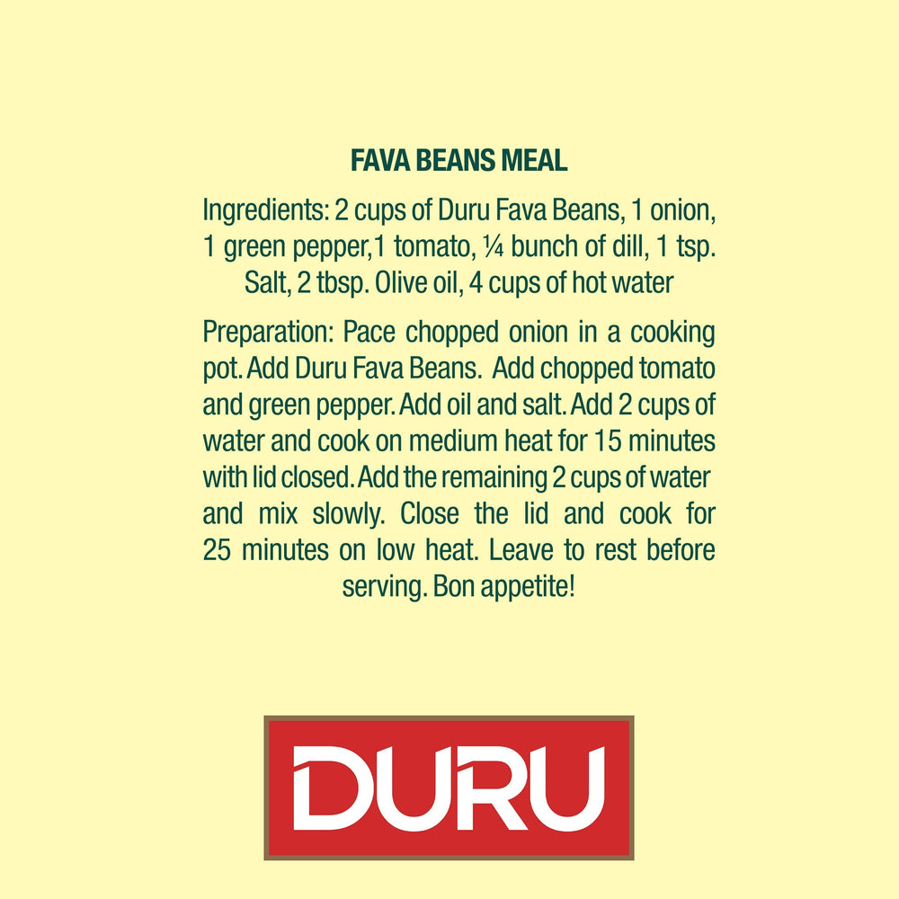Duru cooked fava bowl demonstrating tender beans ready to serve for meals