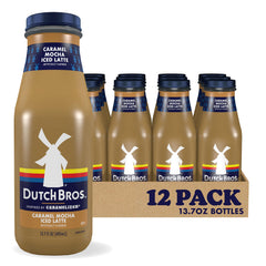 Dutch Bros front packaging showing bottle and brand, highlights ready-to-drink convenience