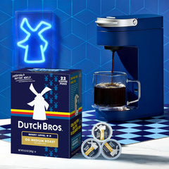 Top view of brewed Dutch Bros OG cup showing smooth crema and inviting aroma