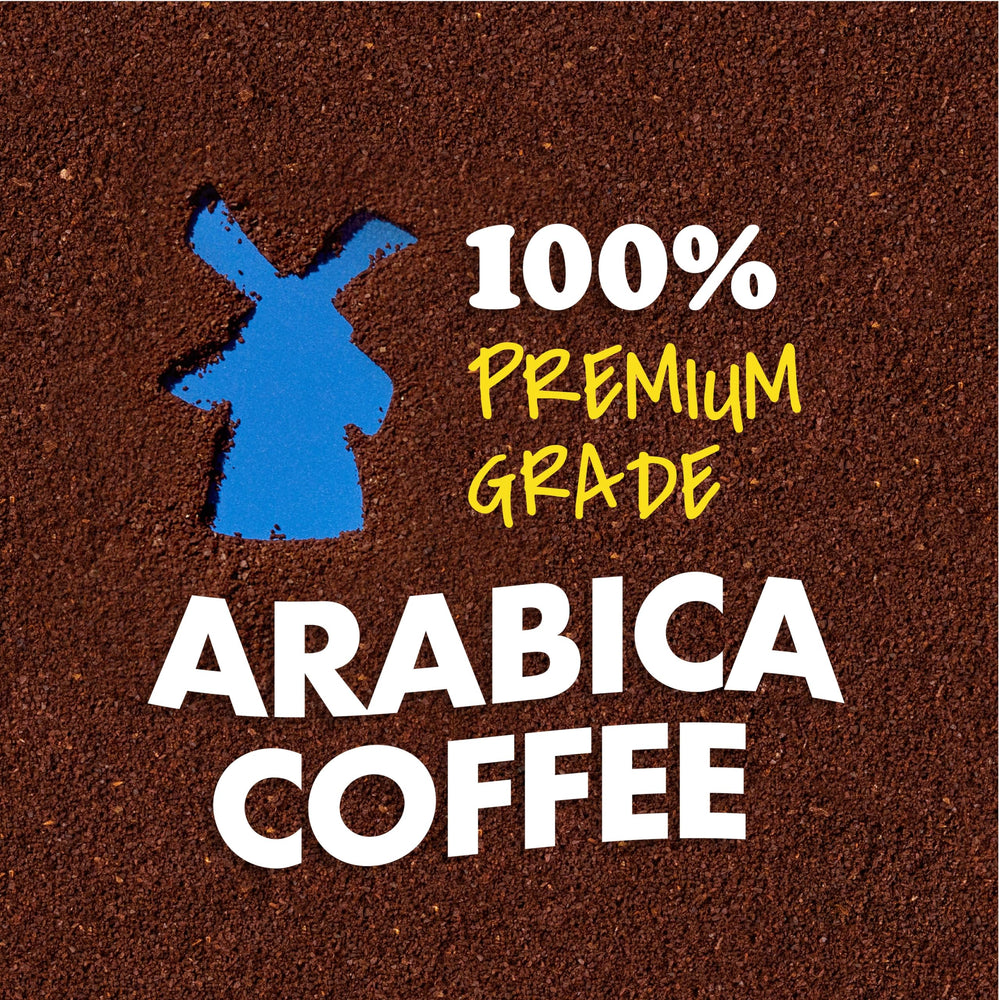 Label close-up on Dutch Bros box highlighting medium roast and flavor notes