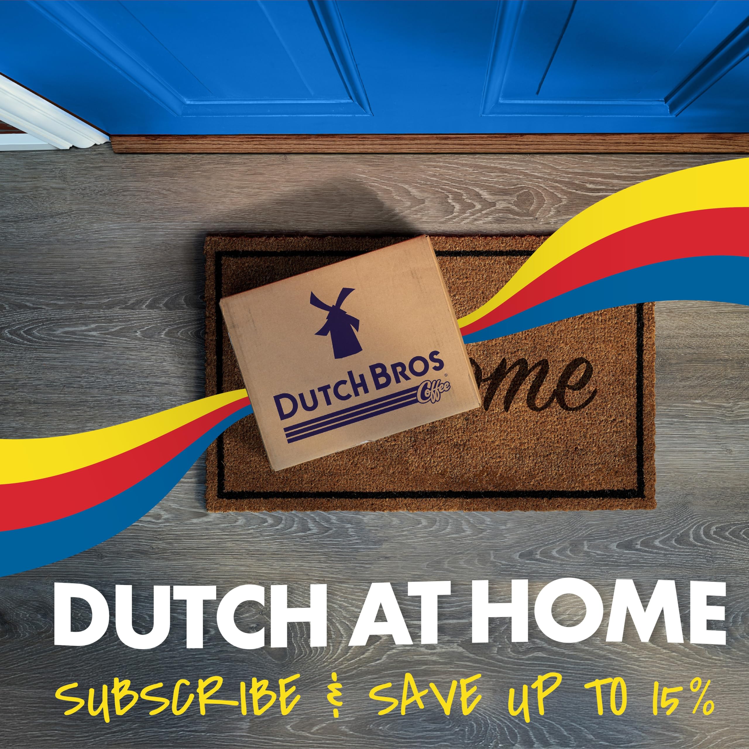 Kitchen counter scene with Dutch Bros pods ready for morning convenience