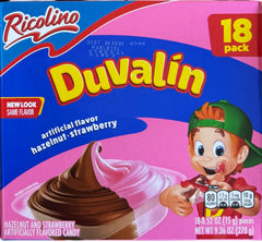 Duvalín cups arranged in a party bowl highlighting sharing and colorful packaging