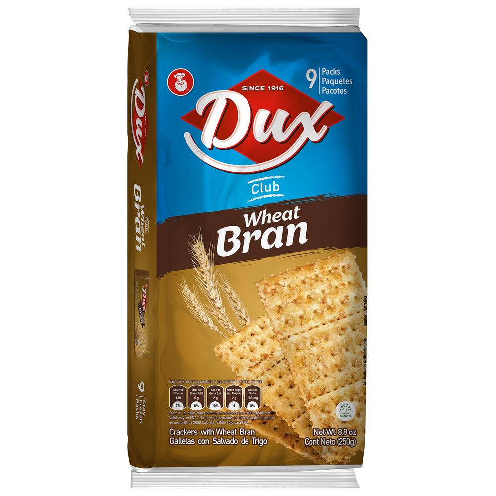 DUX individual pack with three crackers for portion control