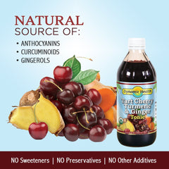 Dynamic Health tonic being poured into a glass to show concentrate texture and easy mixing