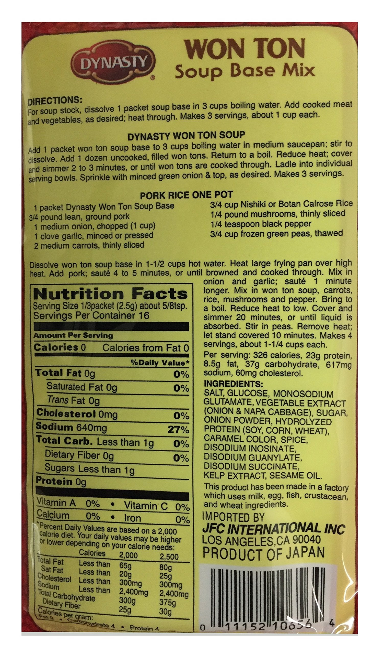 Dynasty single sealed packet close-up with easy-to-use convenience