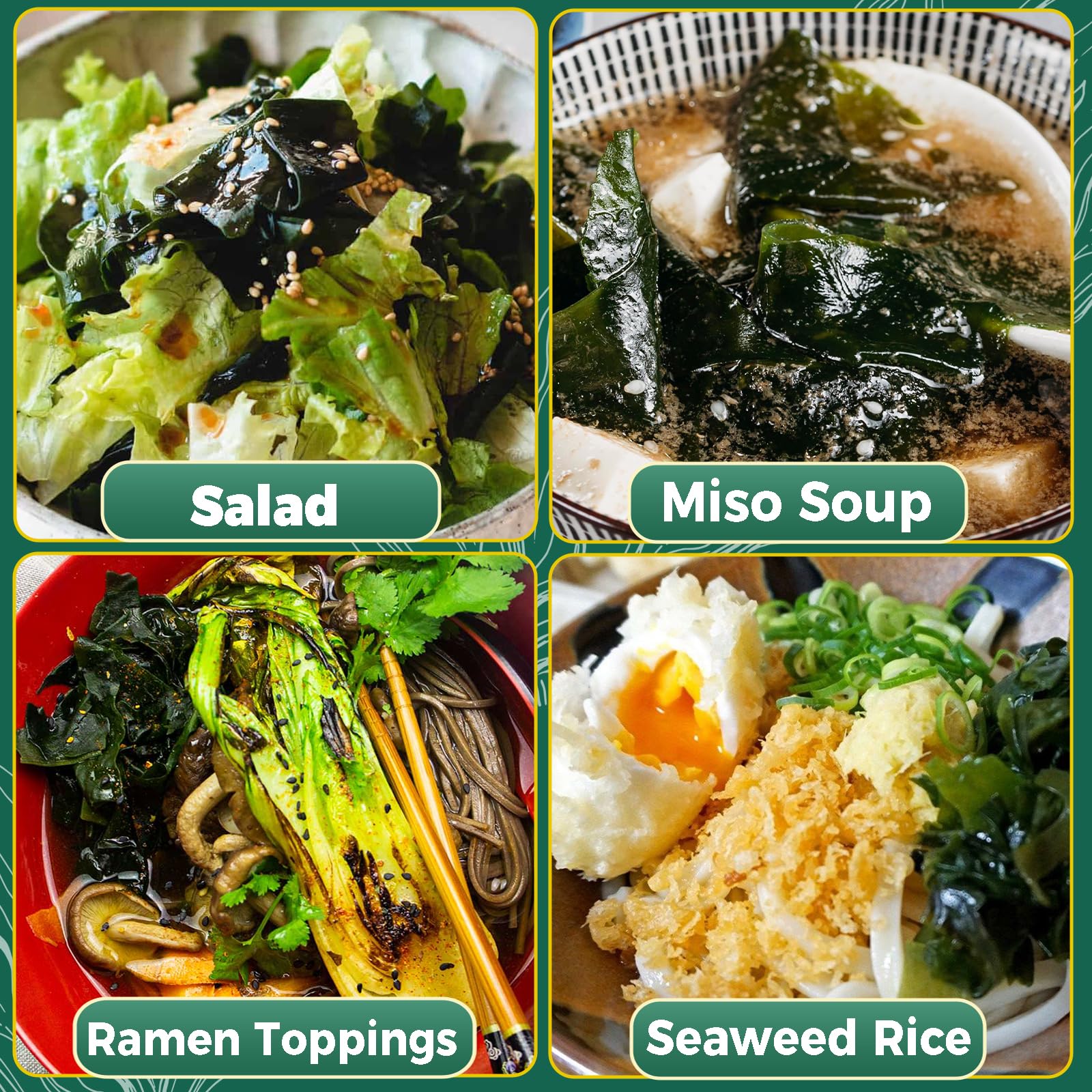 dzikekei closeup of dried wakame texture highlighting quality