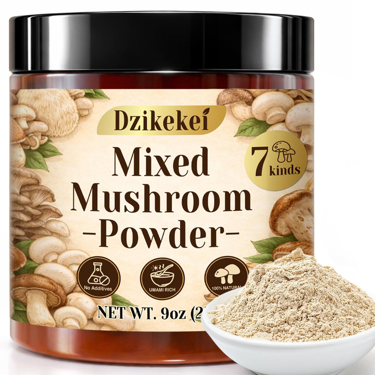 dzikekei jar front label showing blend and benefit of umami