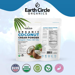 Earth Circle Organics creamer in coffee adding rich, dairy-free creaminess