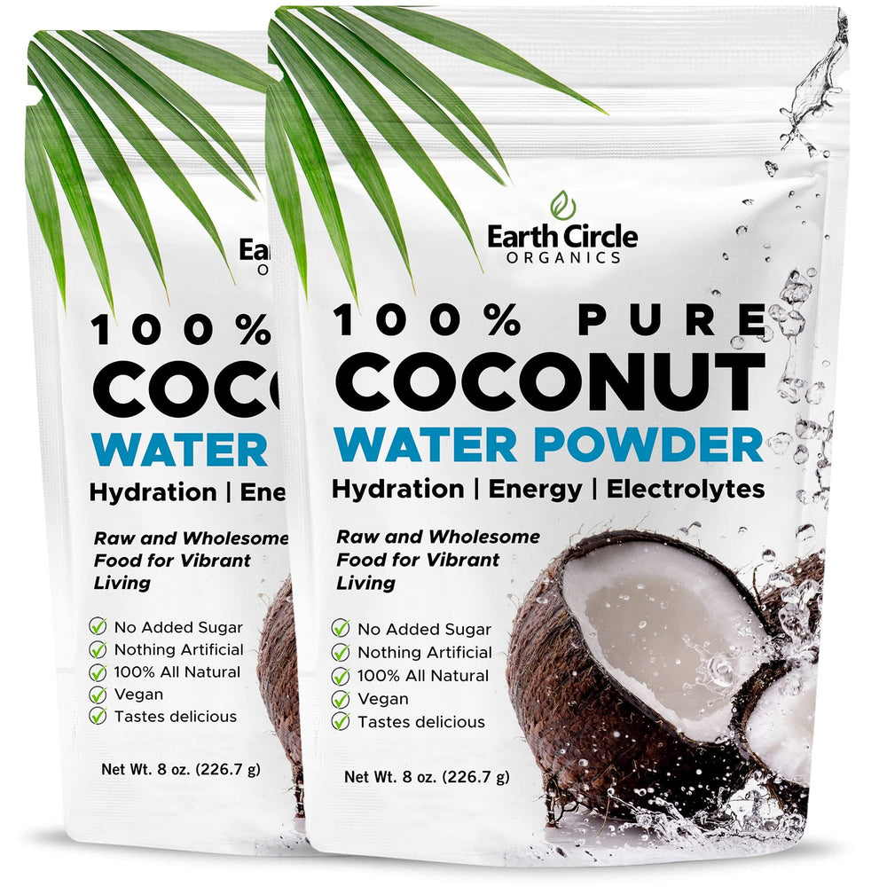 Earth Circle Organics front packaging showing two 8oz packs and benefits