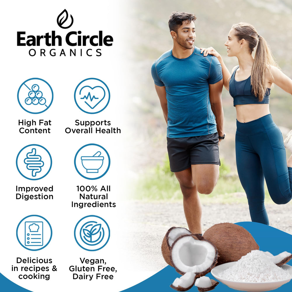 Earth Circle Organics powder texture closeup highlights smooth, creamy granules