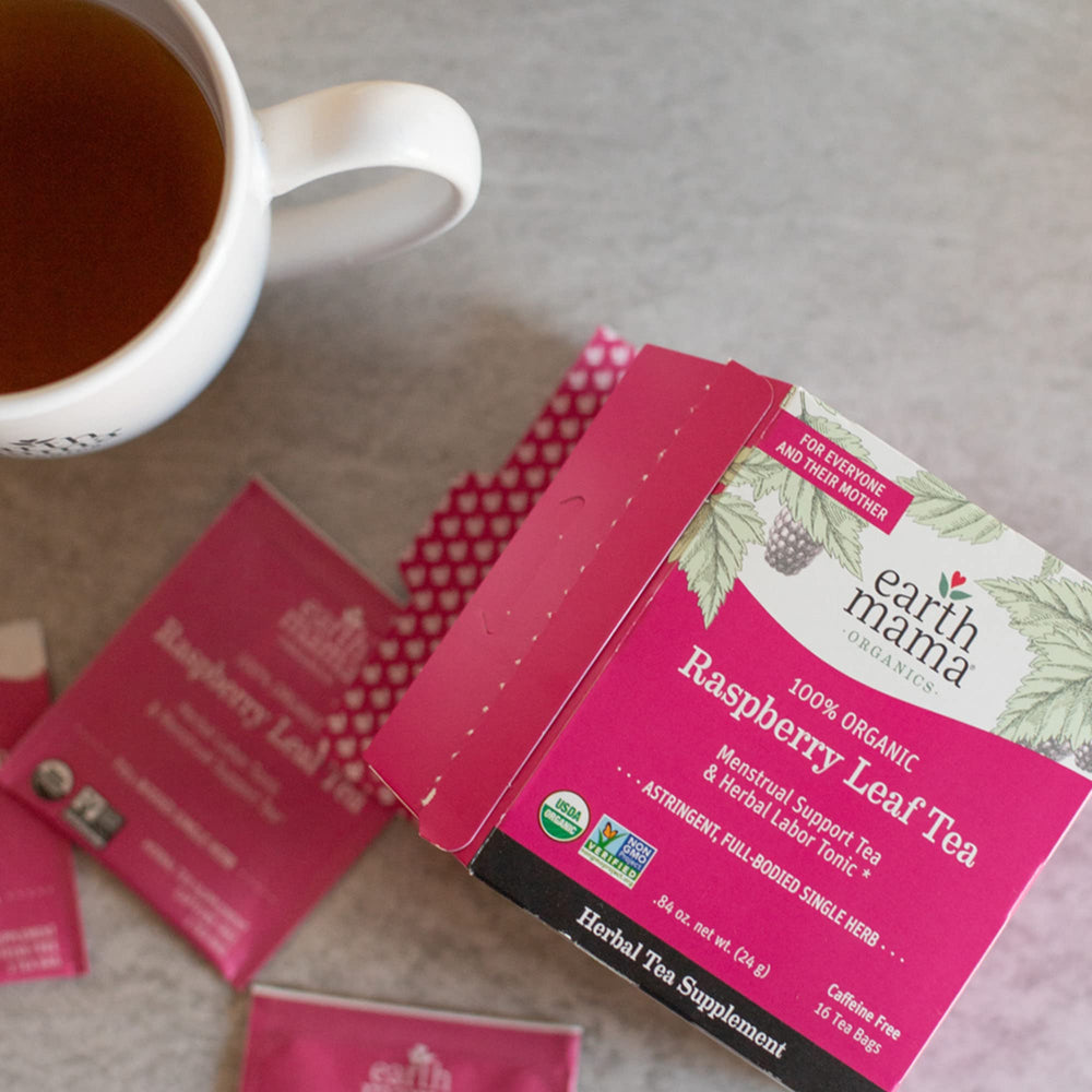 Earth Mama certification labels close-up proving organic and non-GMO verification