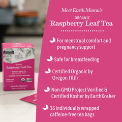 Earth Mama loose leaf texture of red raspberry leaf emphasizing pure ingredient