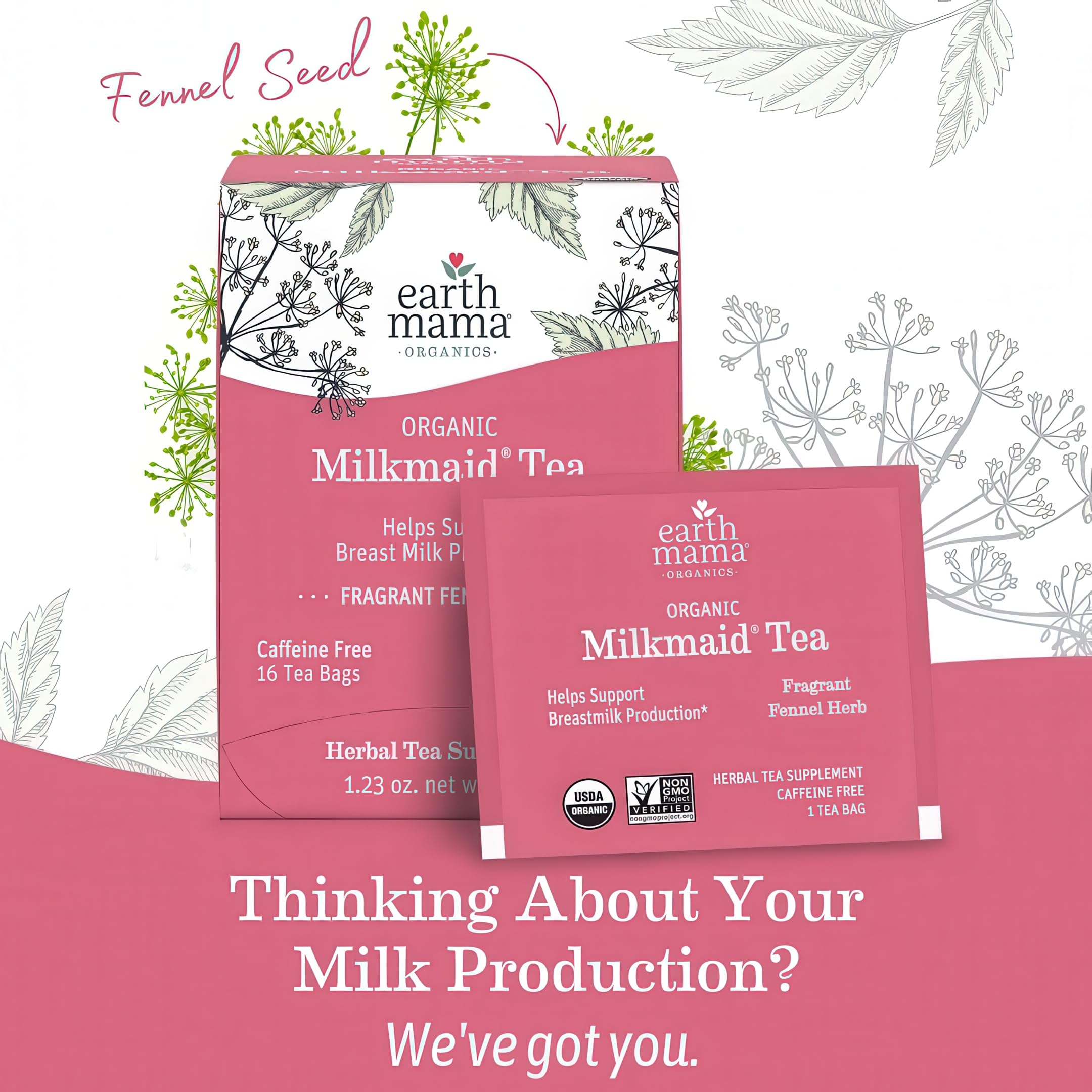 Earth Mama iced Milkmaid Tea in glass providing refreshing cold lactation drink