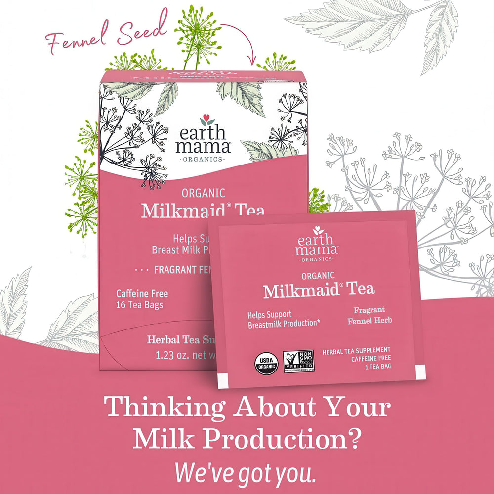 Earth Mama iced Milkmaid Tea in glass providing refreshing cold lactation drink