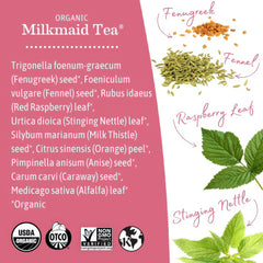 Earth Mama steaming cup of Milkmaid Tea offering warm soothing hydration