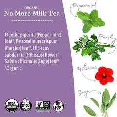 Earth Mama tea poured over ice, refreshing and caffeine-free option