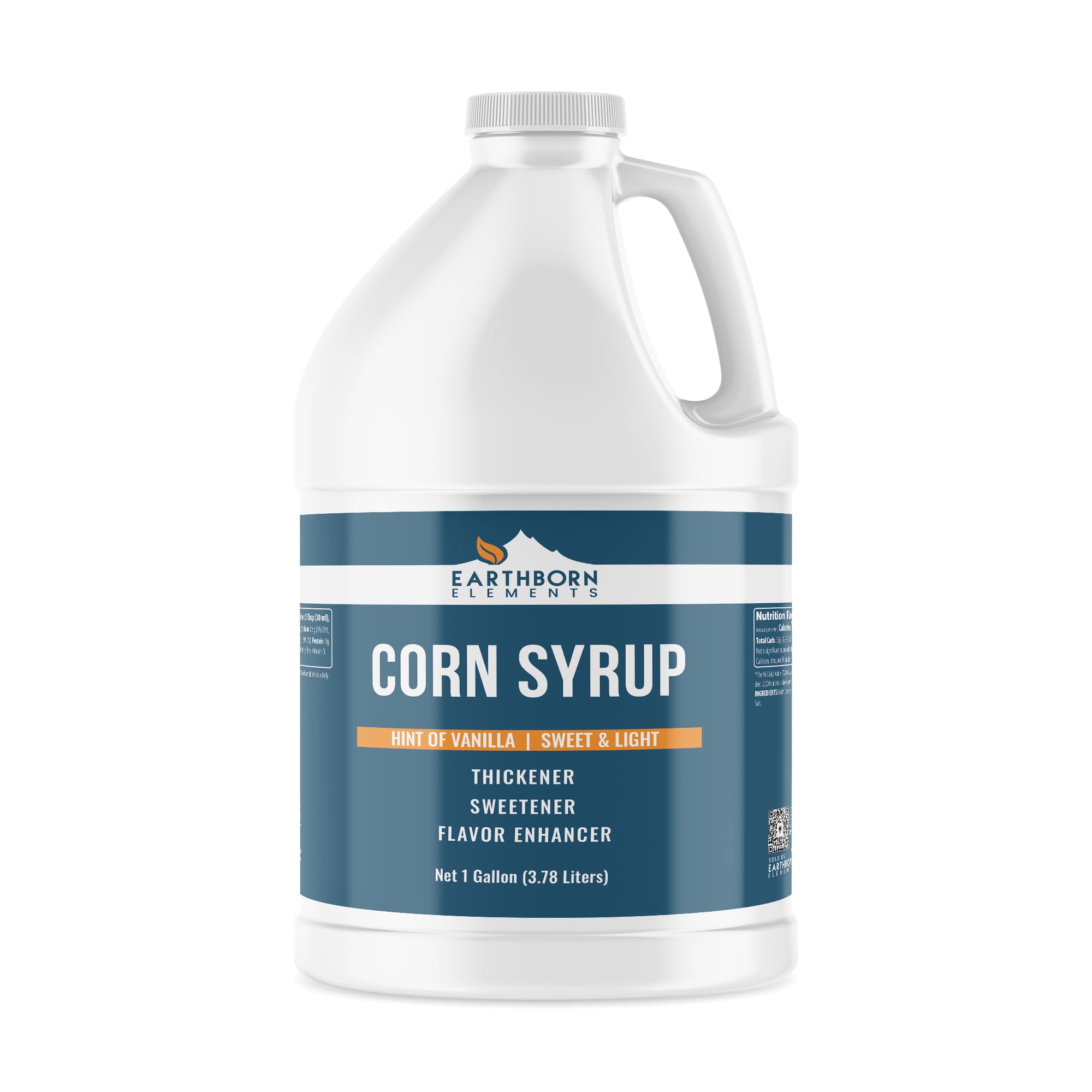 Earthborn Elements gallon jug front label showing vanilla hint and twist-off cap benefit