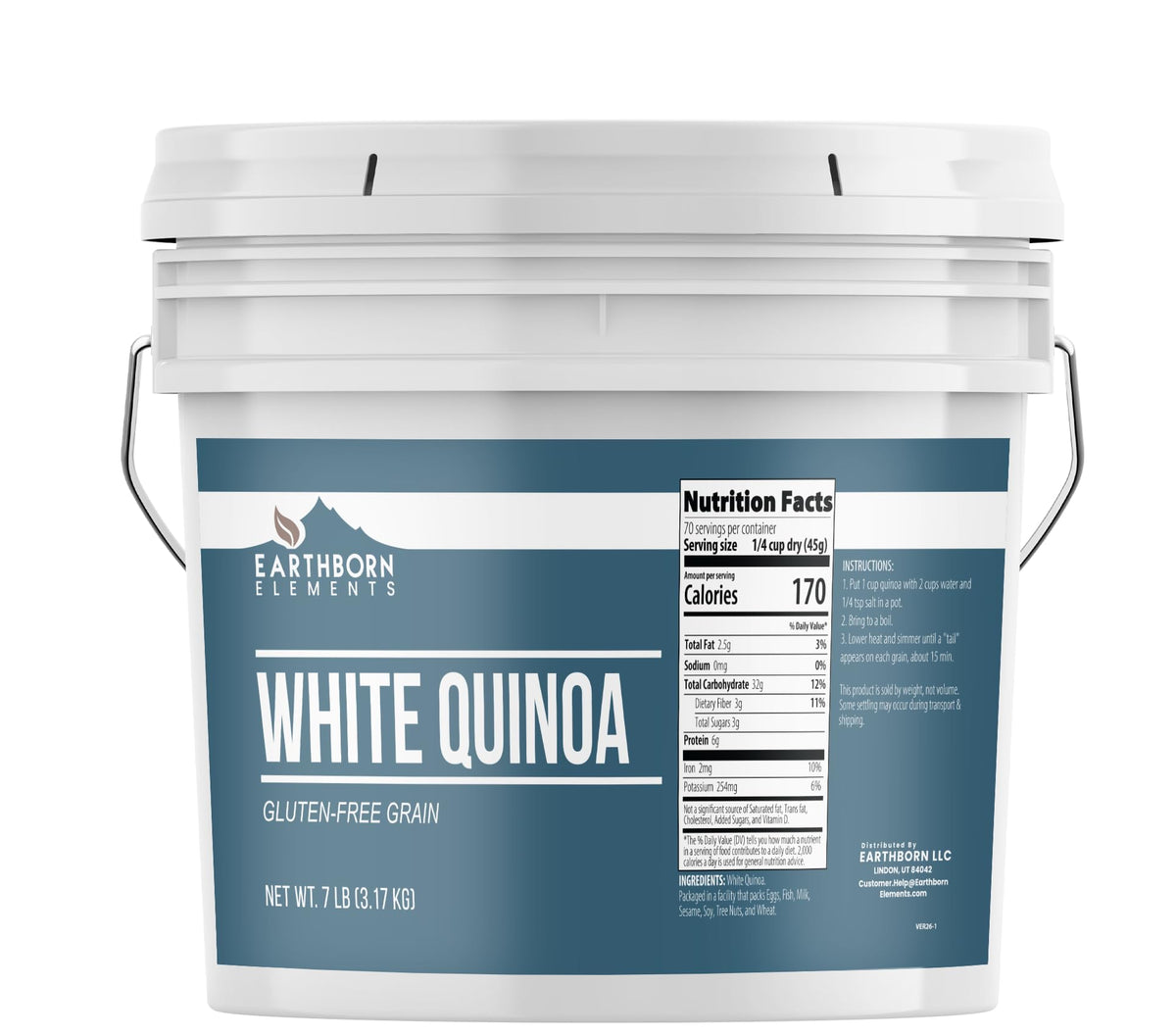 Earthborn Elements front packaging shows bucket and clean label, easy identification benefit