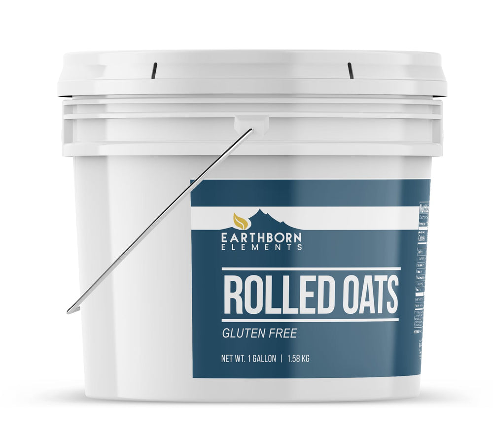 Earthborn Elements close-up of old-fashioned rolled oats flakes, shows texture and consistency benefit