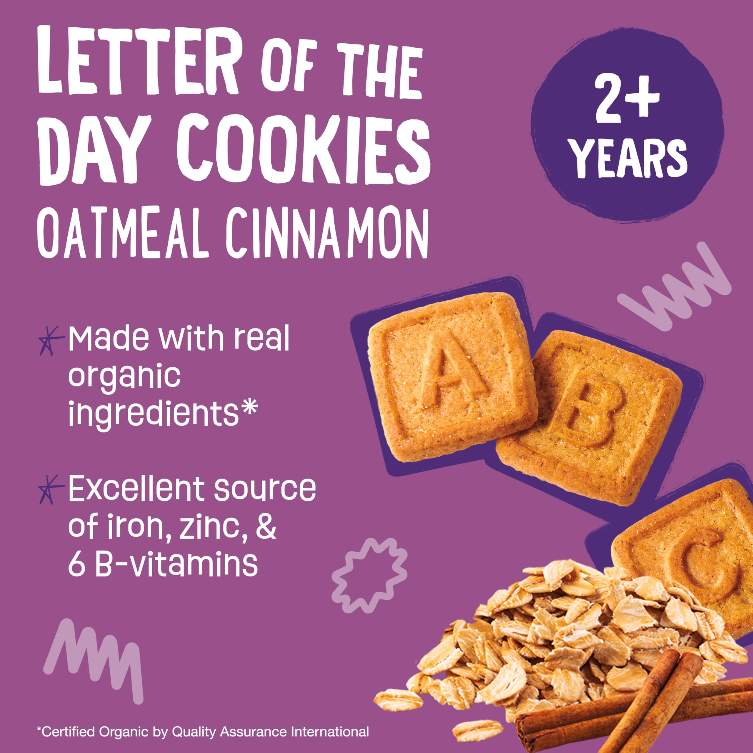 Earth's Best close-up of cookie texture showing whole-grain oats and reassuring crunch