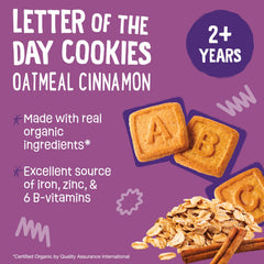 Earth's Best close-up of cookie texture showing whole-grain oats and reassuring crunch