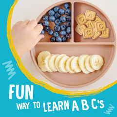 Earth's Best cookie in toddler hand showing easy grip and kid-friendly size