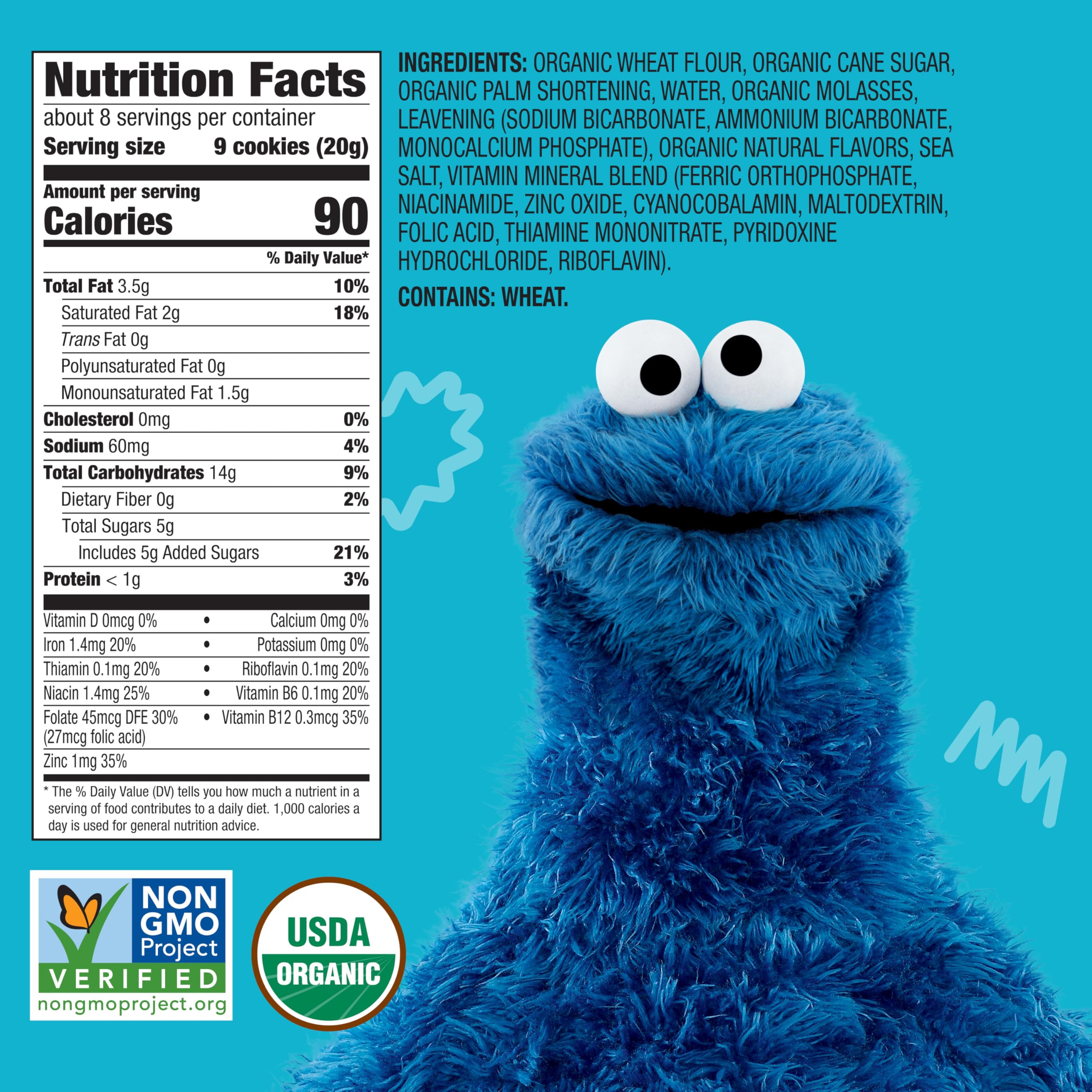 Earth's Best cookie next to toy displaying scale and toddler-appropriate portion