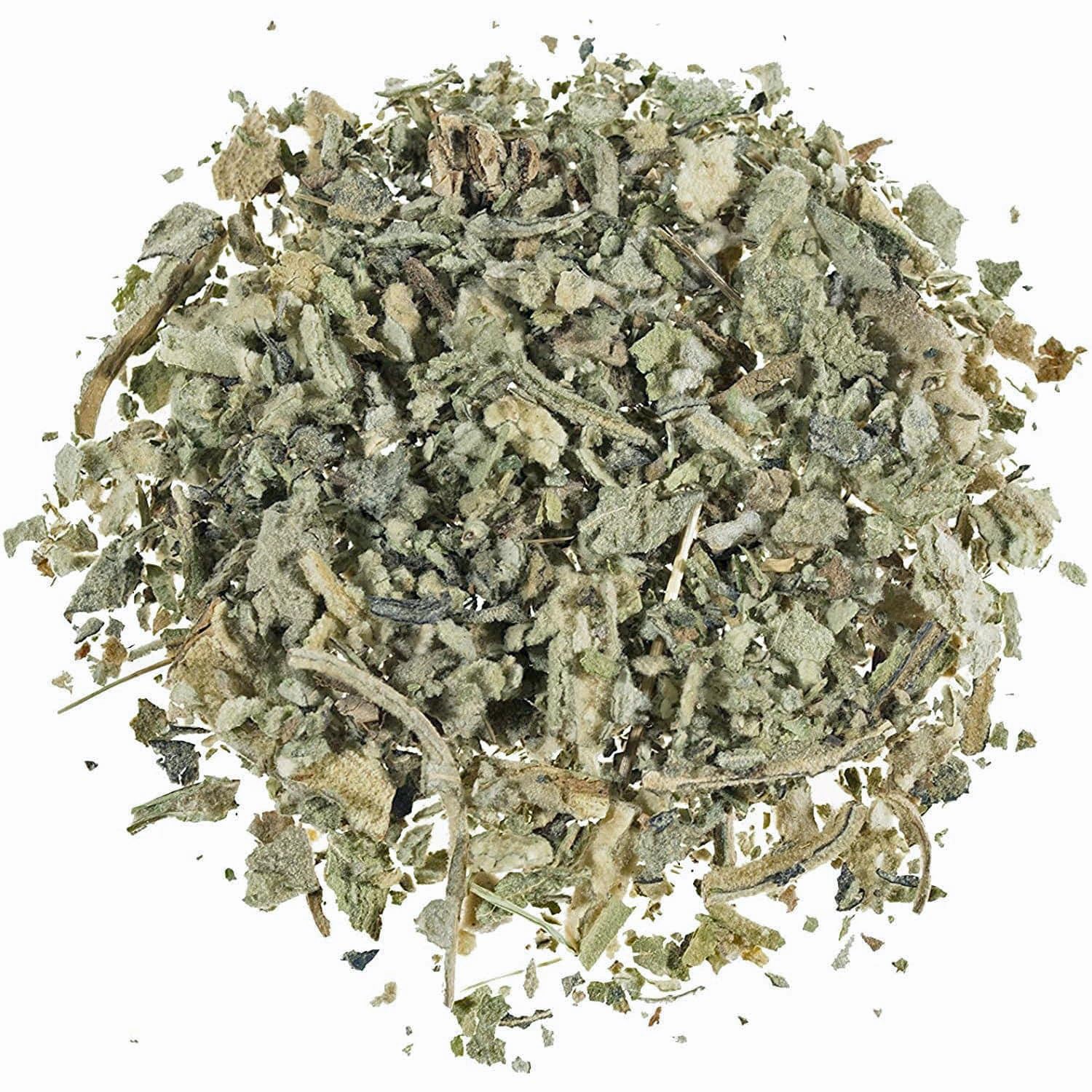 EarthWise Aromatics mullein front packaging showing organic label and weight