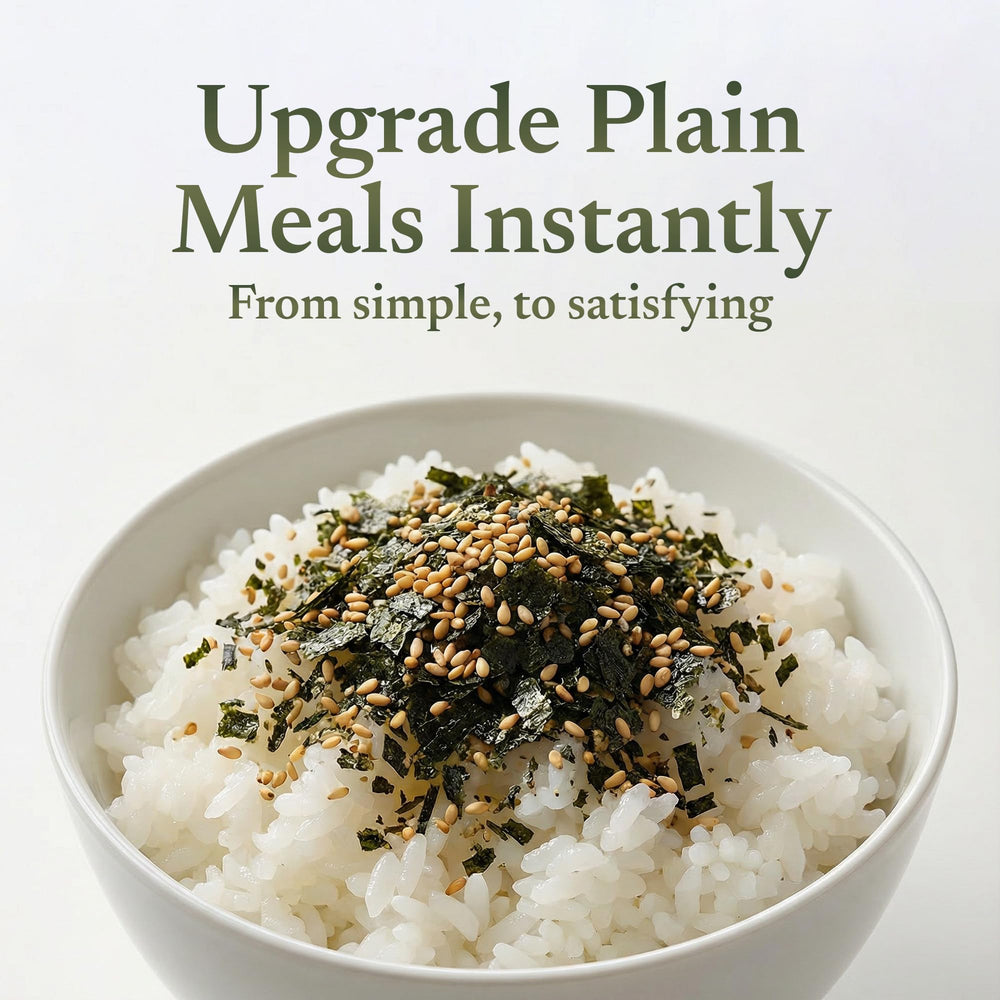 East and Else sprinkled on poke bowl, enriches texture and umami