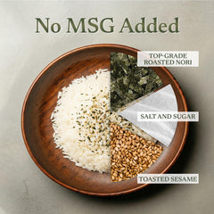 East and Else close-up of sesame and seaweed texture, adds crunchy flavor