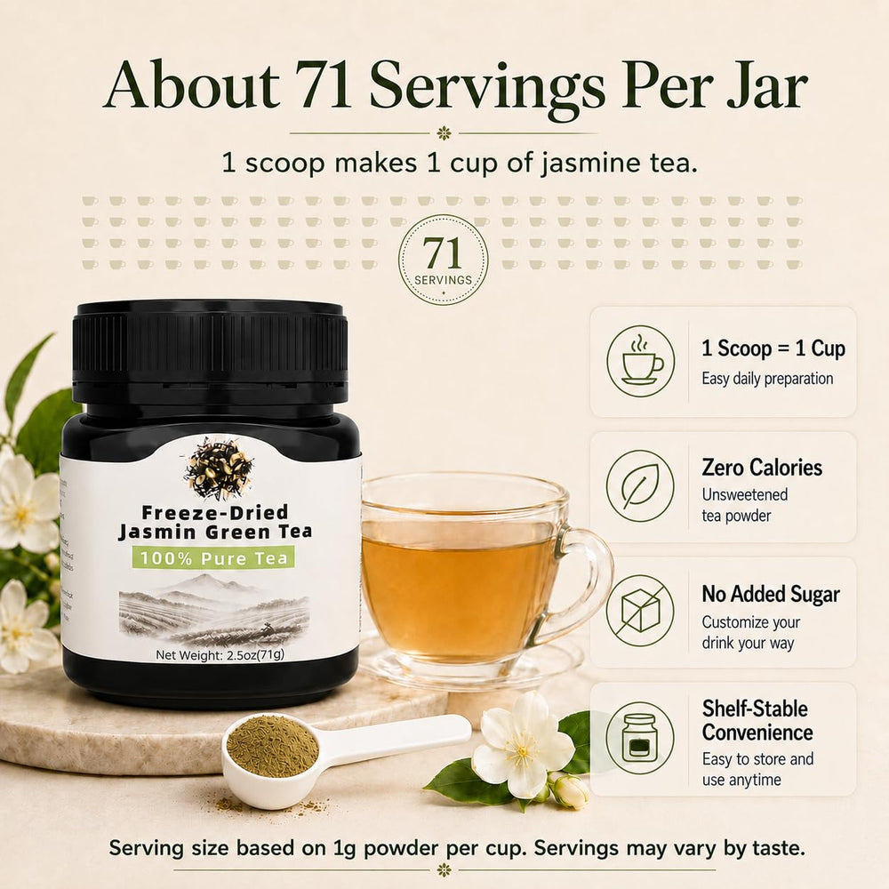 EAST NATURHUS powder being scooped for baking, adds floral flavor to recipes