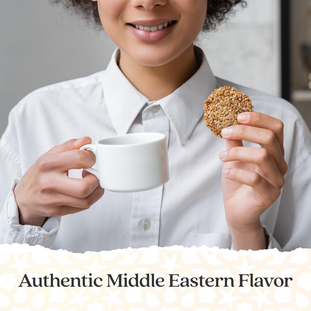 Eastanbul cookie stack next to ruler showing size and portion guidance