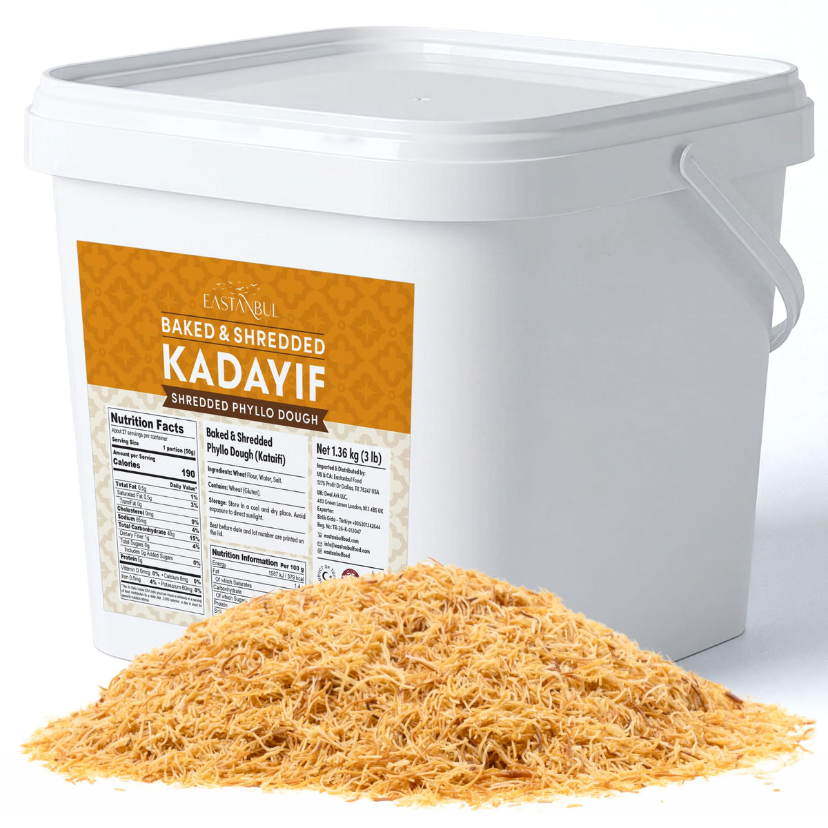 Eastanbul front packaging showing 3 lb resealable bag and convenience