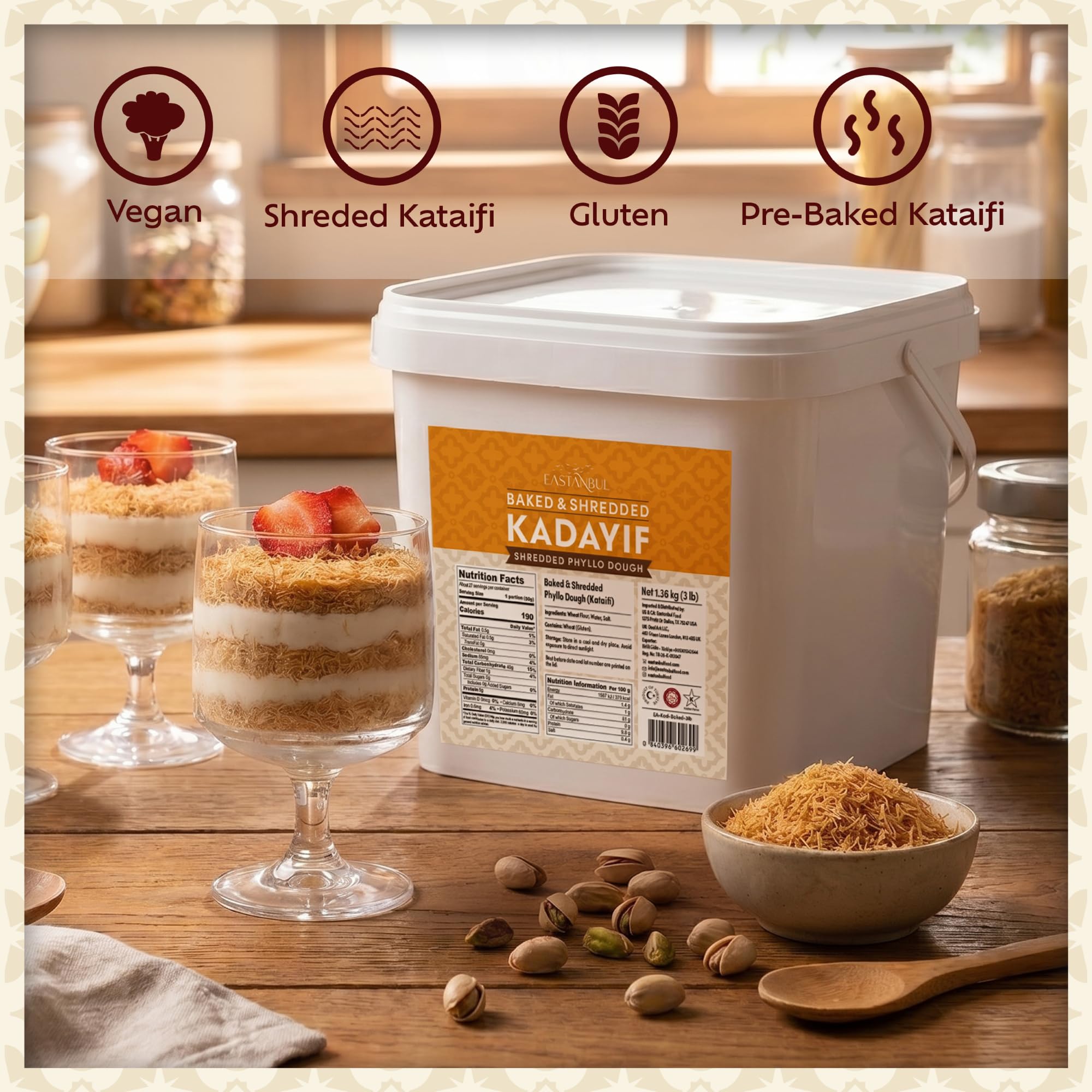 Eastanbul kataifi in kitchen scene inspiring plated dessert ideas
