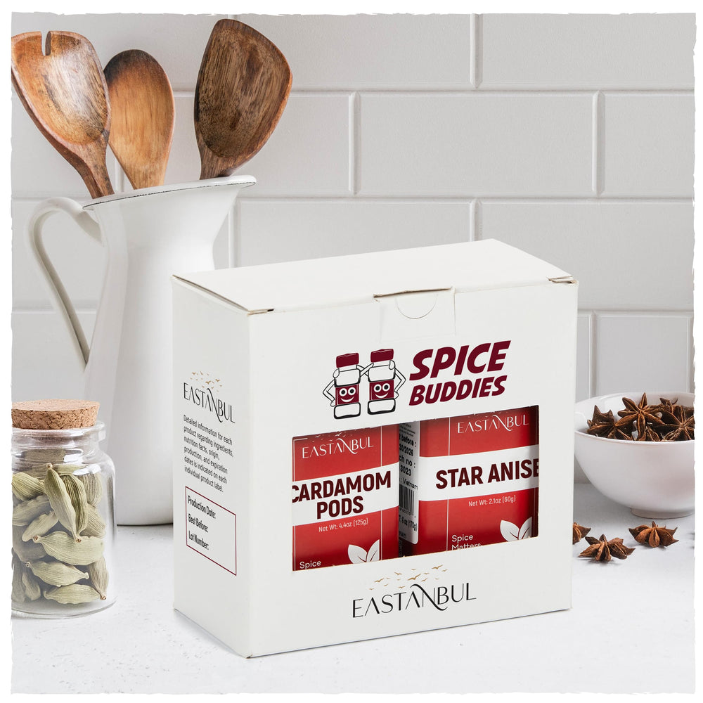 Eastanbul whole star anise close-up showing star shape and licorice aroma